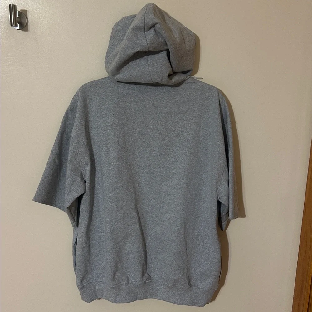 The North Face Gray Hoodie with Purple Graphic S